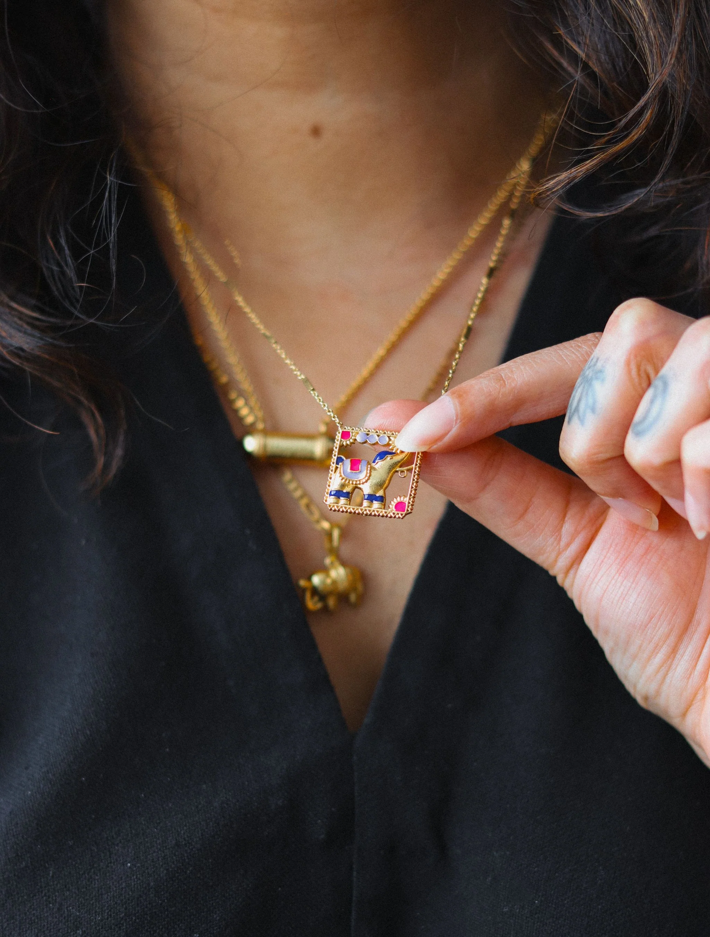 Indah 22kt Gold Plated Brass Pendant