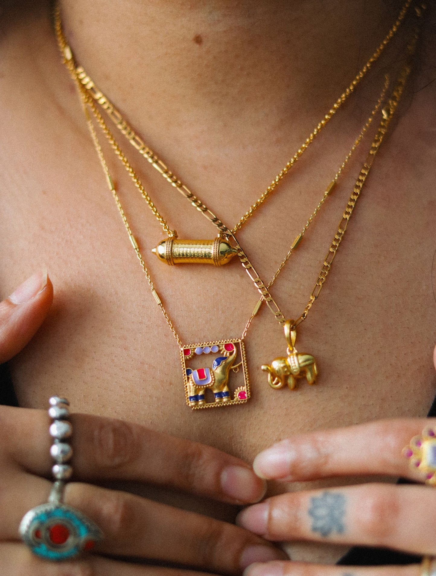 Indah 22kt Gold Plated Brass Pendant