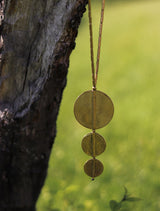 'Luna' Tribal Brass Long Necklace