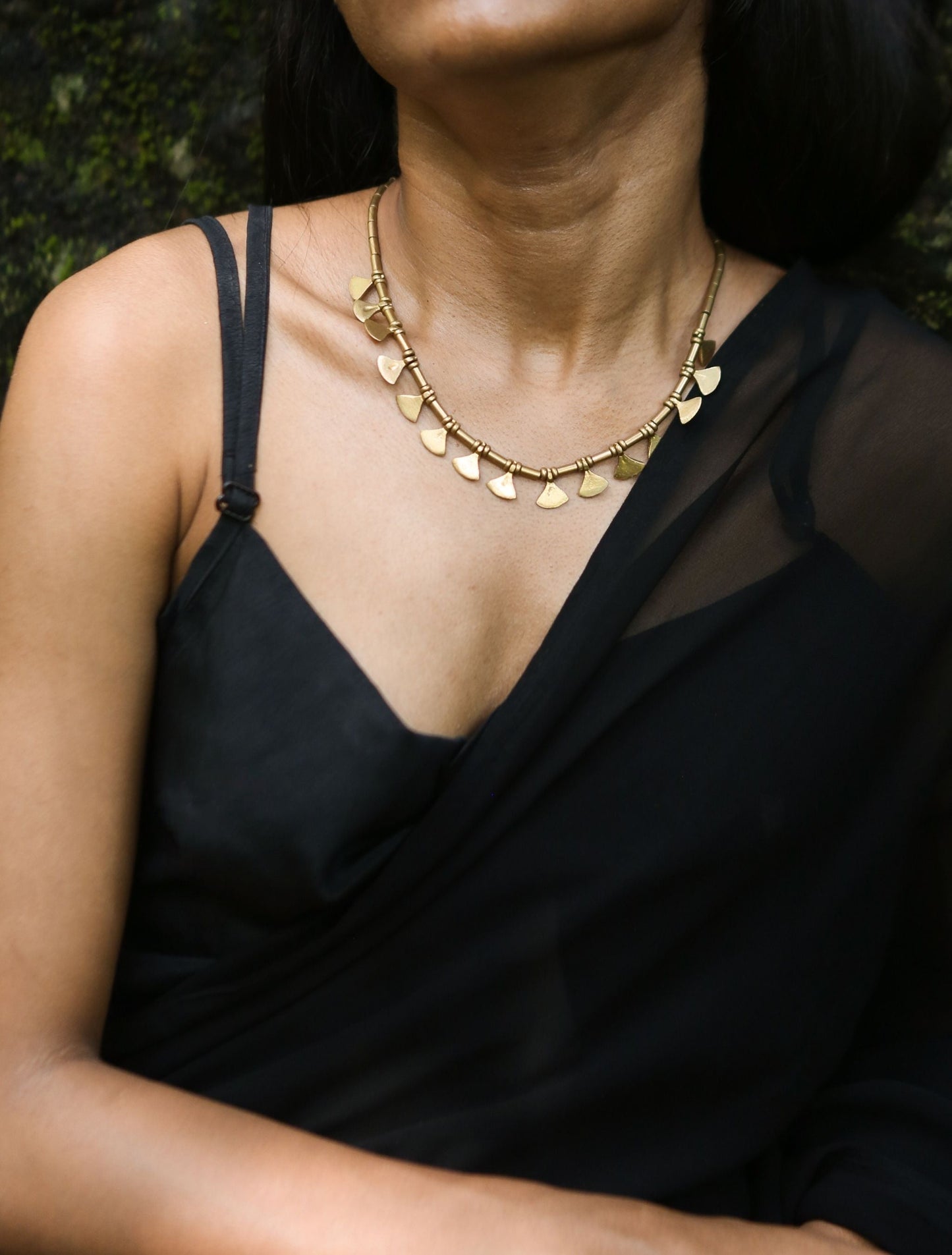 'Miraya' Tribal Brass Choker Necklace