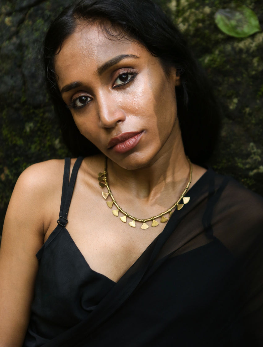 'Miraya' Tribal Brass Choker Necklace