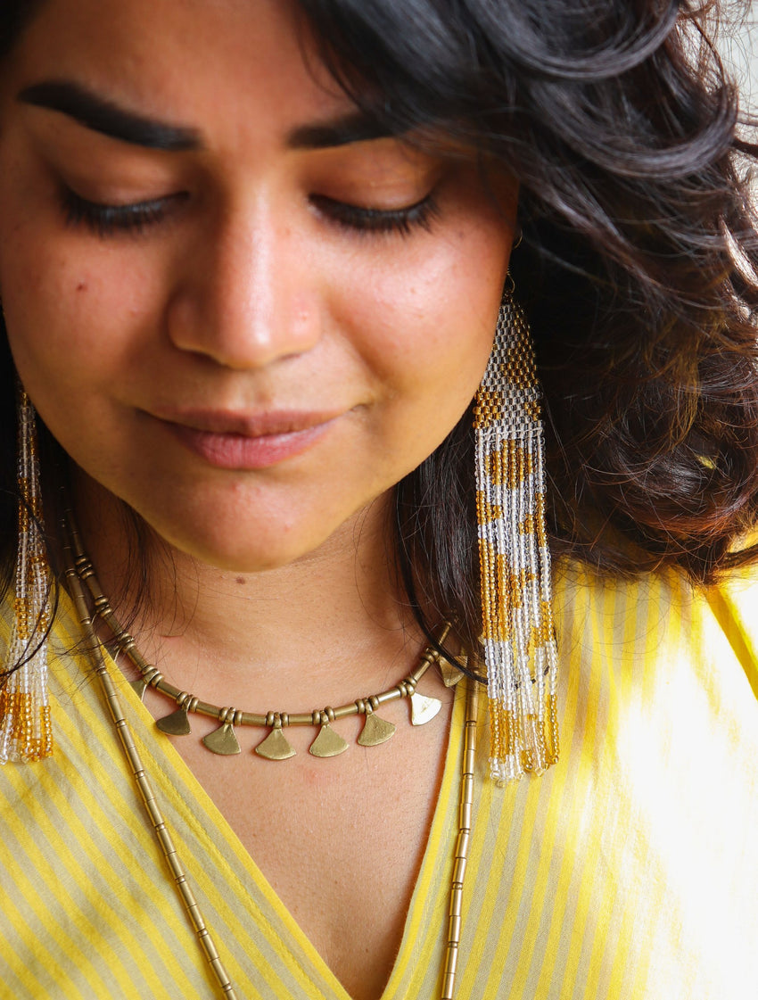 'Miraya' Tribal Brass Choker Necklace