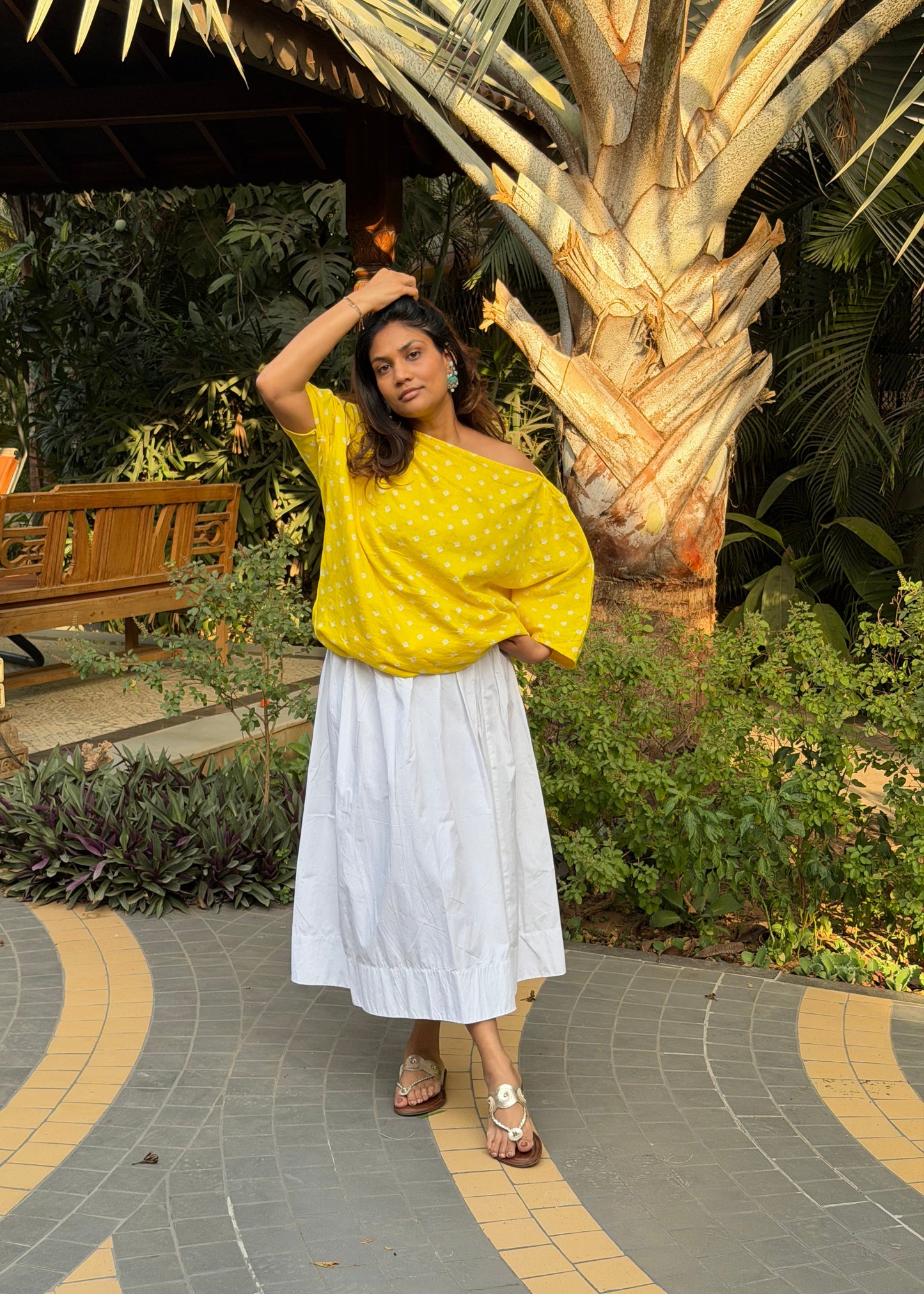 Bandhani Off Shoulder Tops