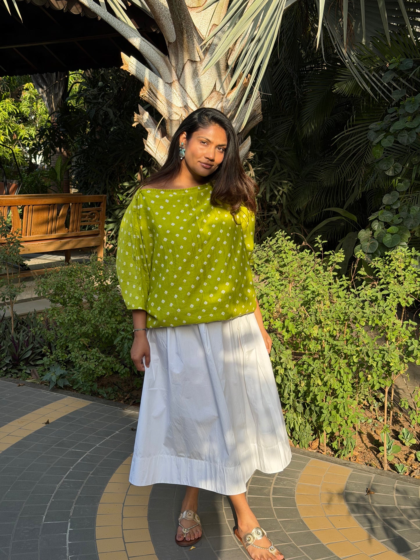 Bandhani Off Shoulder Tops