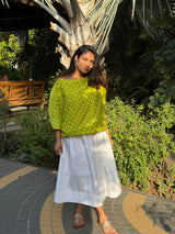 Bandhani Off Shoulder Tops