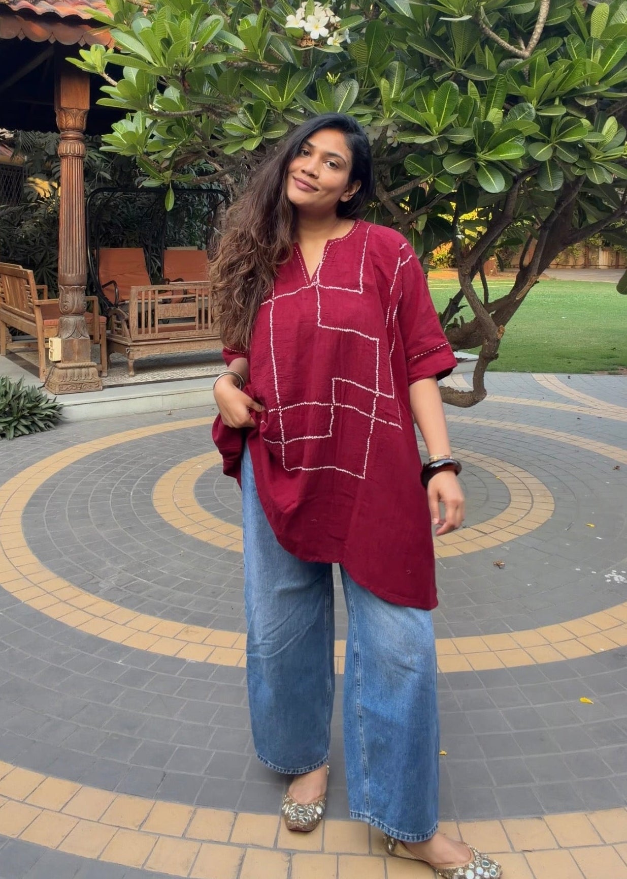 Bandhani Kala Cotton Tops