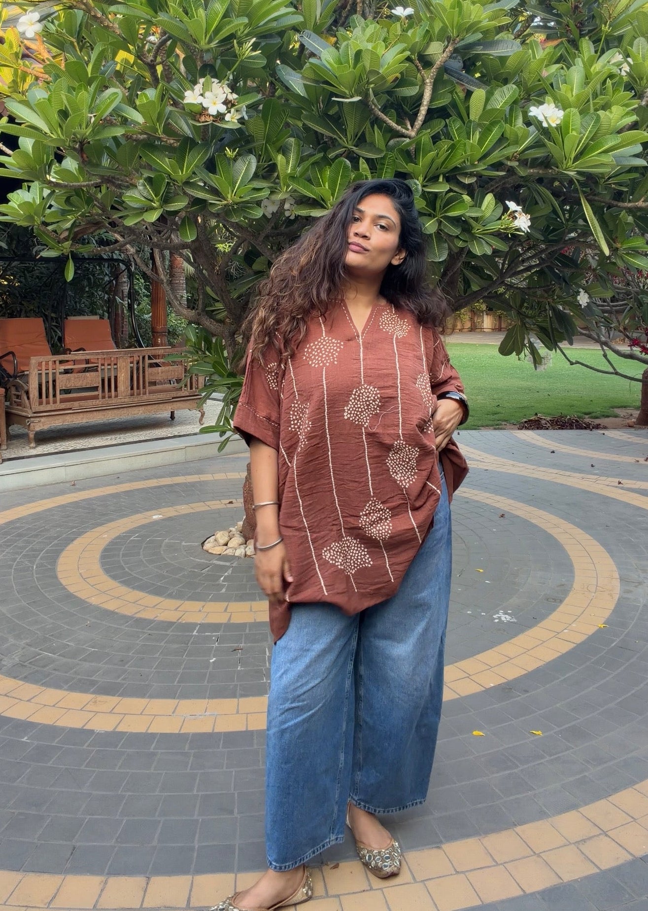 Bandhani Kala Cotton Tops