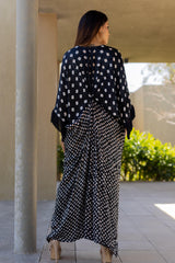 Black Fringe Kaftan