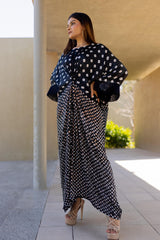 Black Fringe Kaftan