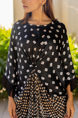 Black Fringe Kaftan