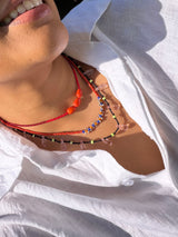 Three Orange Necklace
