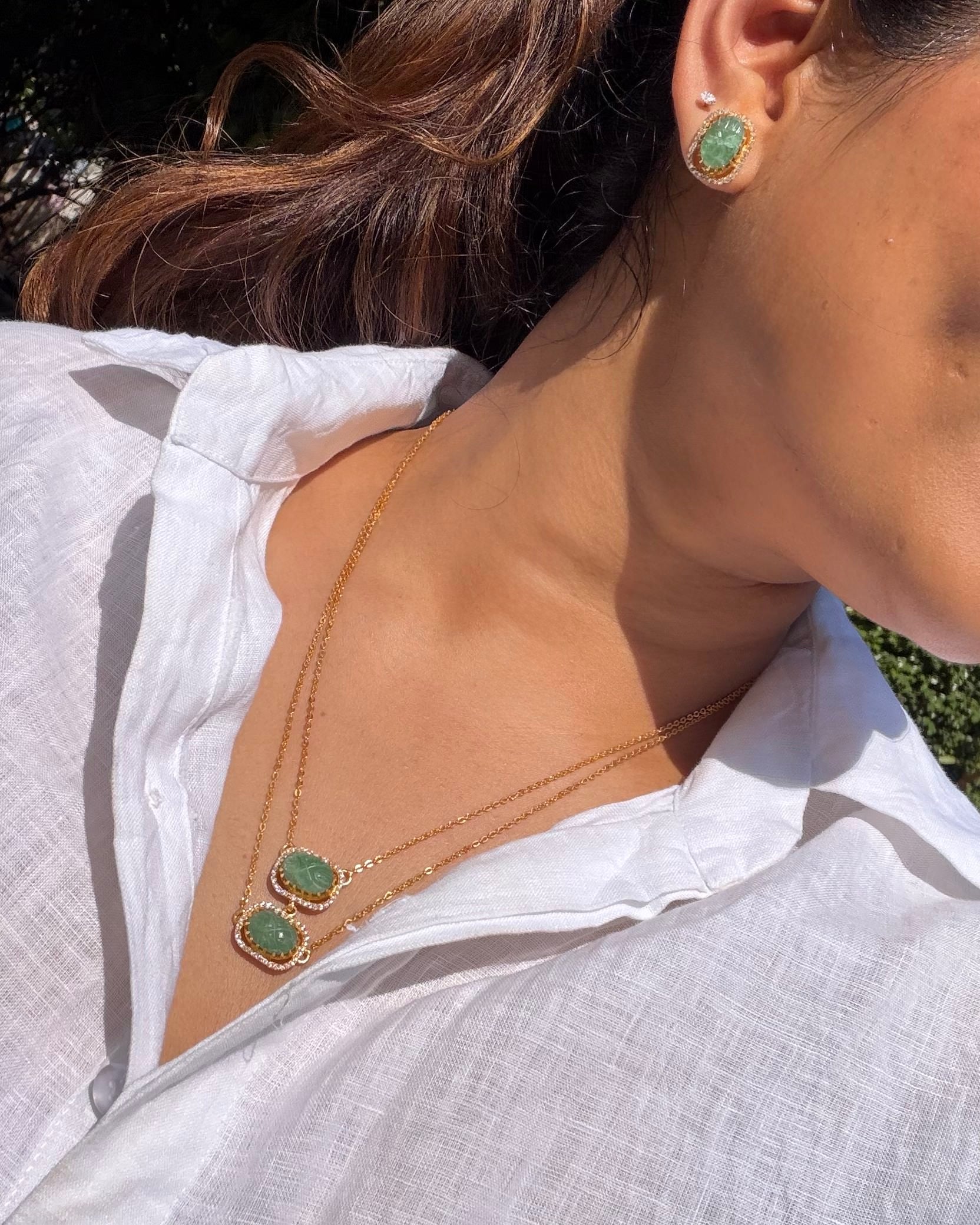 Sage Green Pendant Set