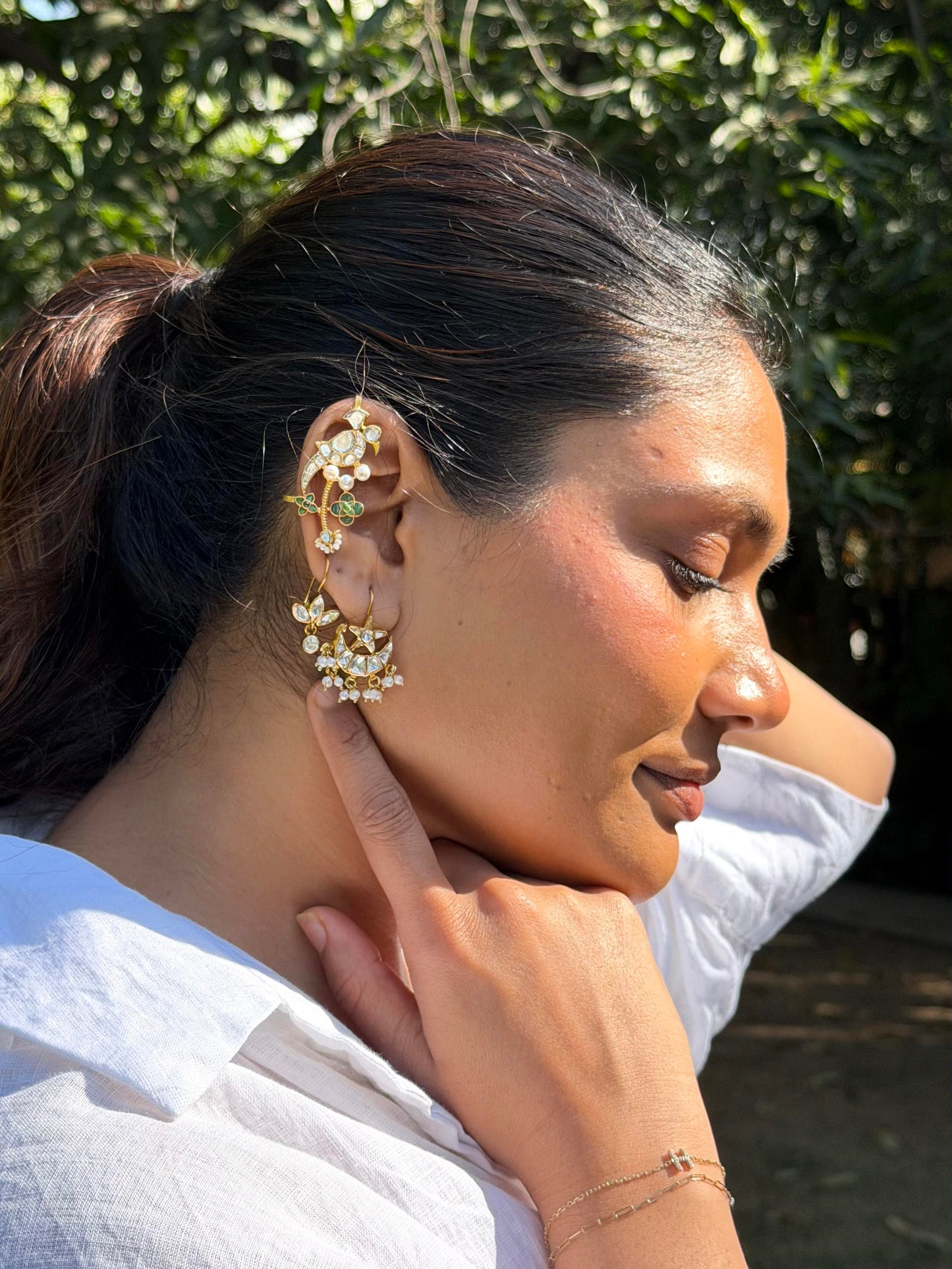 White - Peacock Cuffs