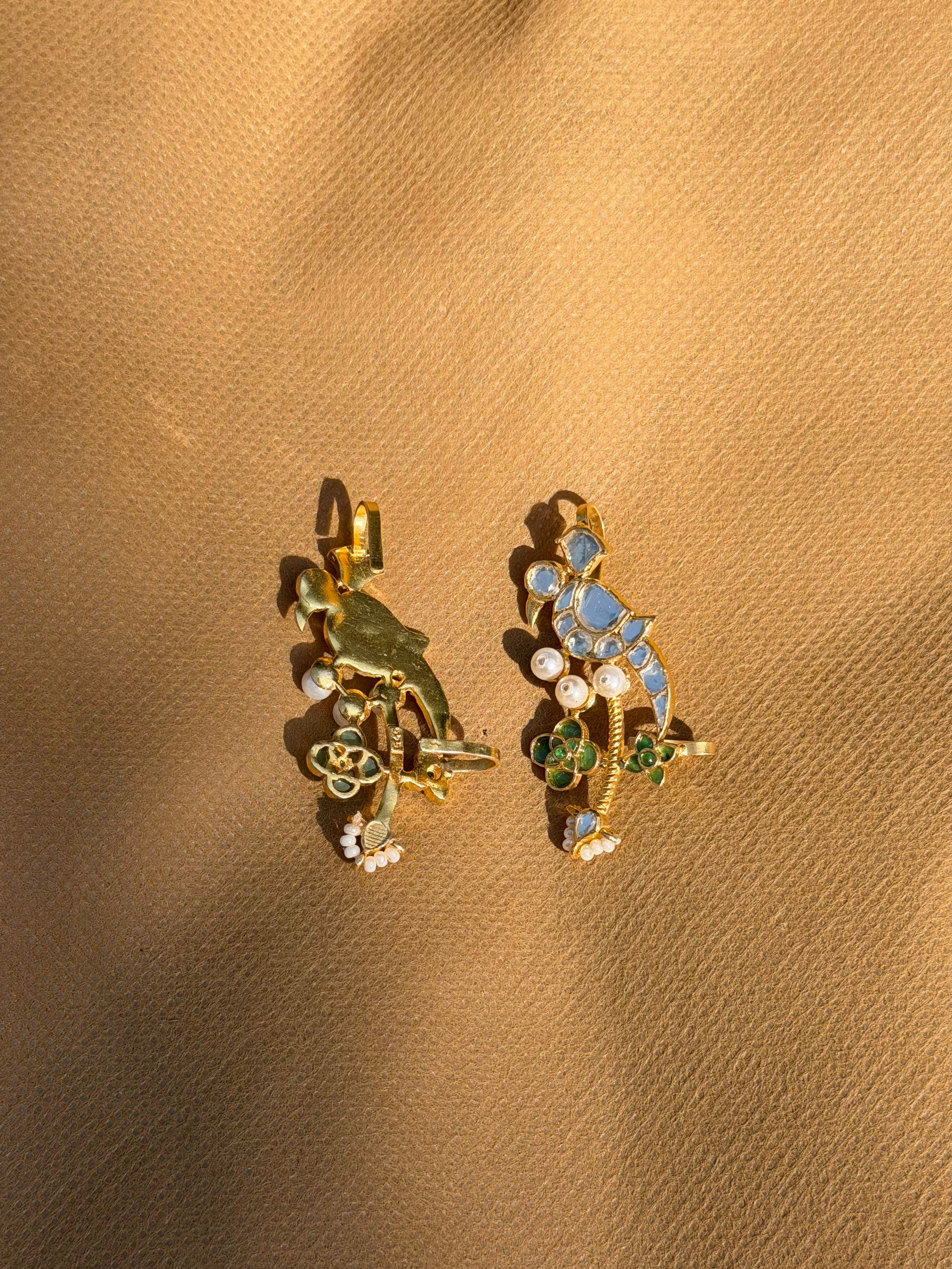 White - Peacock Cuffs