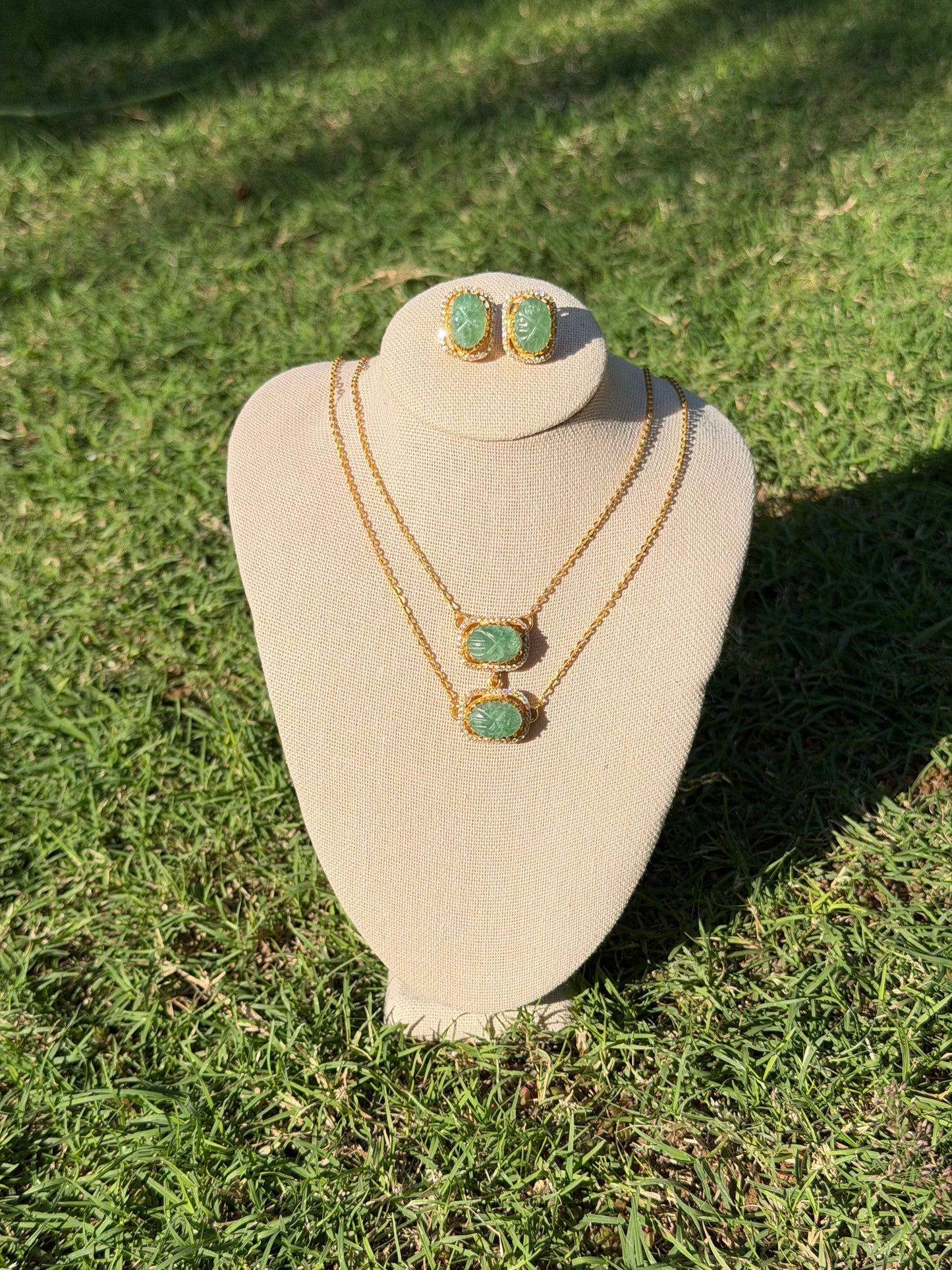 Sage Green Pendant Set